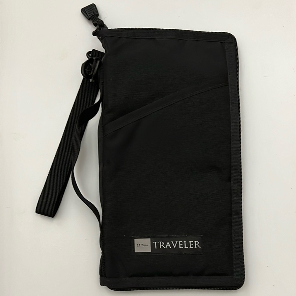L.L. Bean Black Zip-Around Traveler Organizer